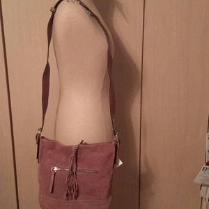 NWT Burgendy Suede Coach Purse